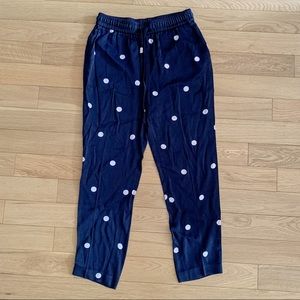 Kate Spade Spotlight Fluid Navy Polka Dot Pants 4 $185